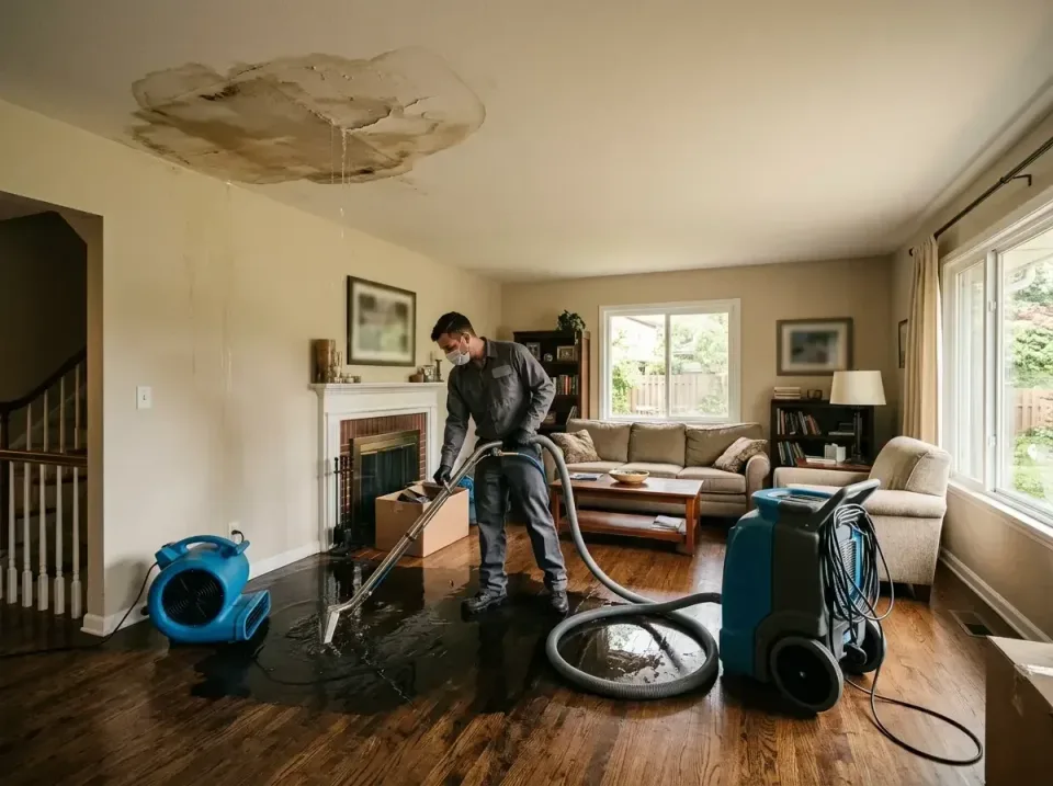 attic-pipe-burst-ceiling-drip-008 — frequently asked questions, Water Damage Restoration & Carpet Care in South Chicago Heig…